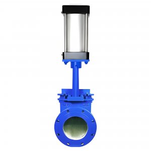 氣動刀閘閥PZ673Y-16C，DN250（介質灰渣混合